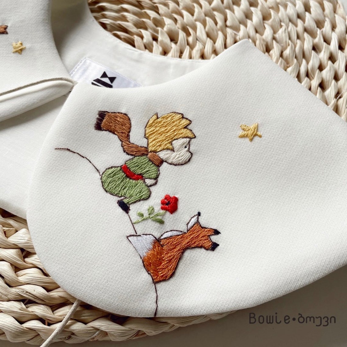 Embroidered Peter Pan Bubble - Blue Elephant
