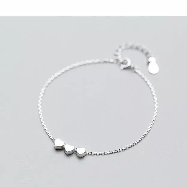 Buy 925 Sterling Silver Heart Charm Bracelet  For Women and Girls   Toggle Lock  75 at Amazonin