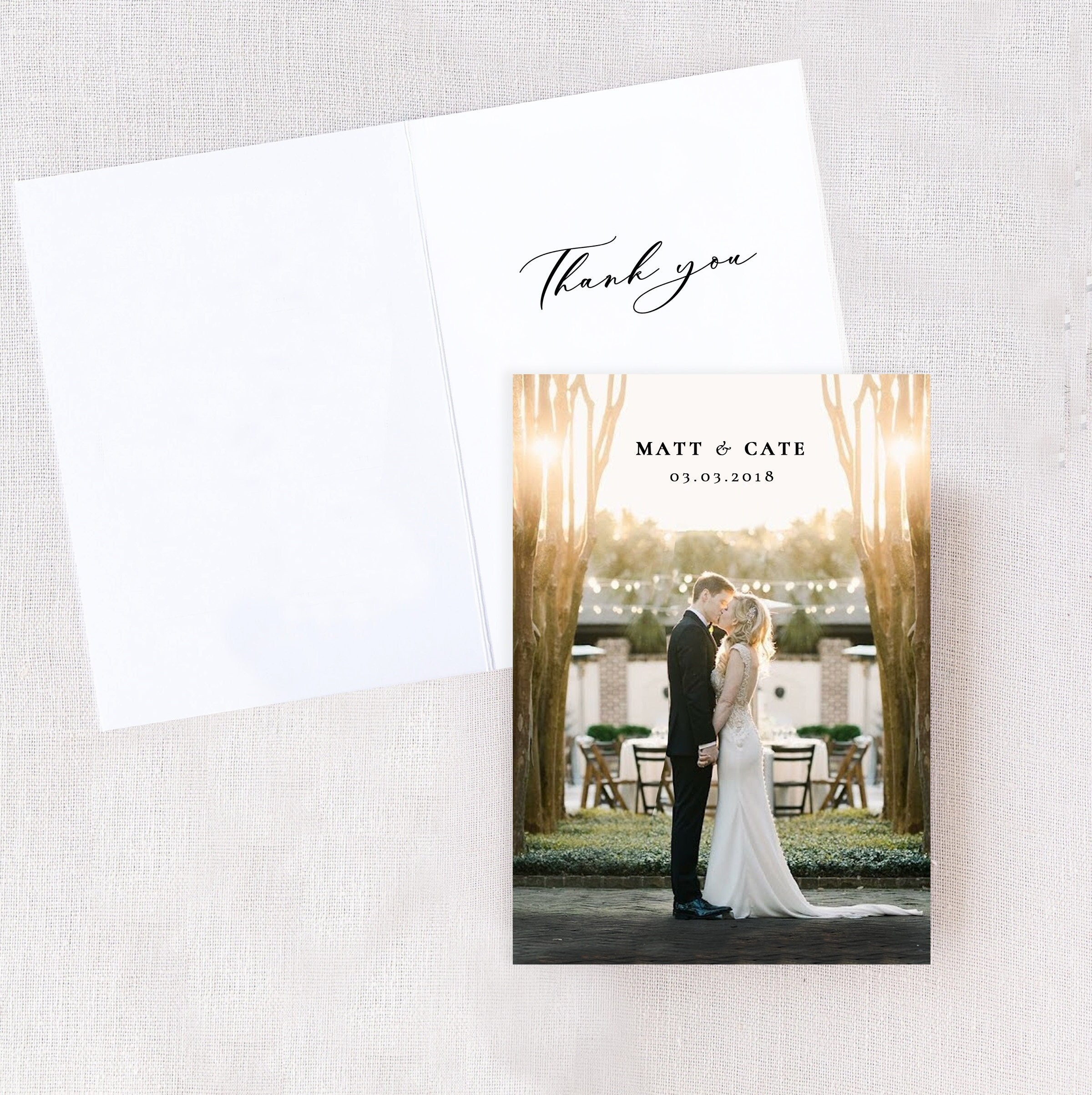 Wedding Thank You Cards - Photo Thank You Cards for Wedding ...