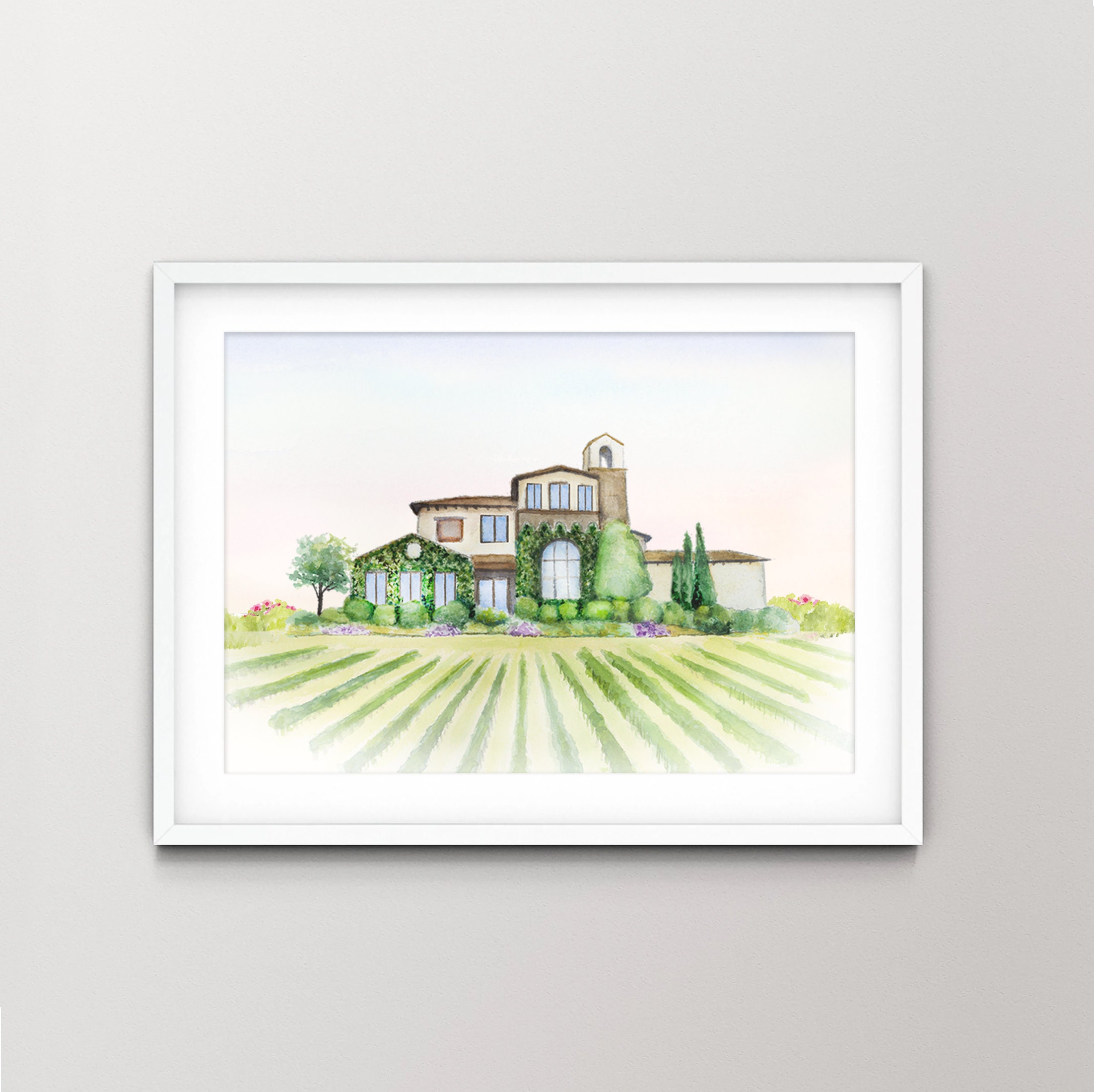 Montaluce Watercolor Fine Art Print From an Original Watercolor