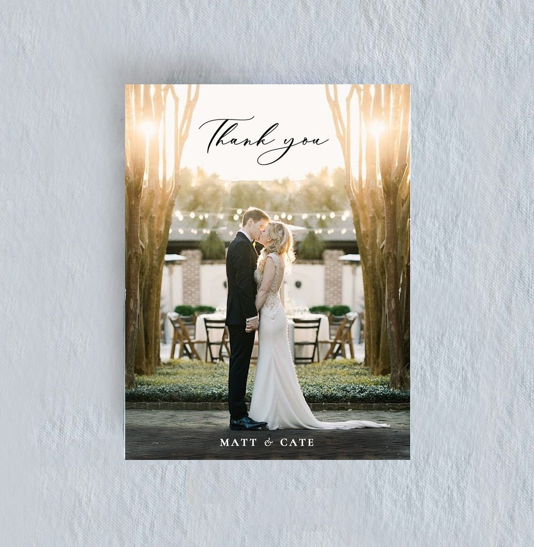 Wedding Thank You Cards - Photo Thank You Cards for Wedding ...