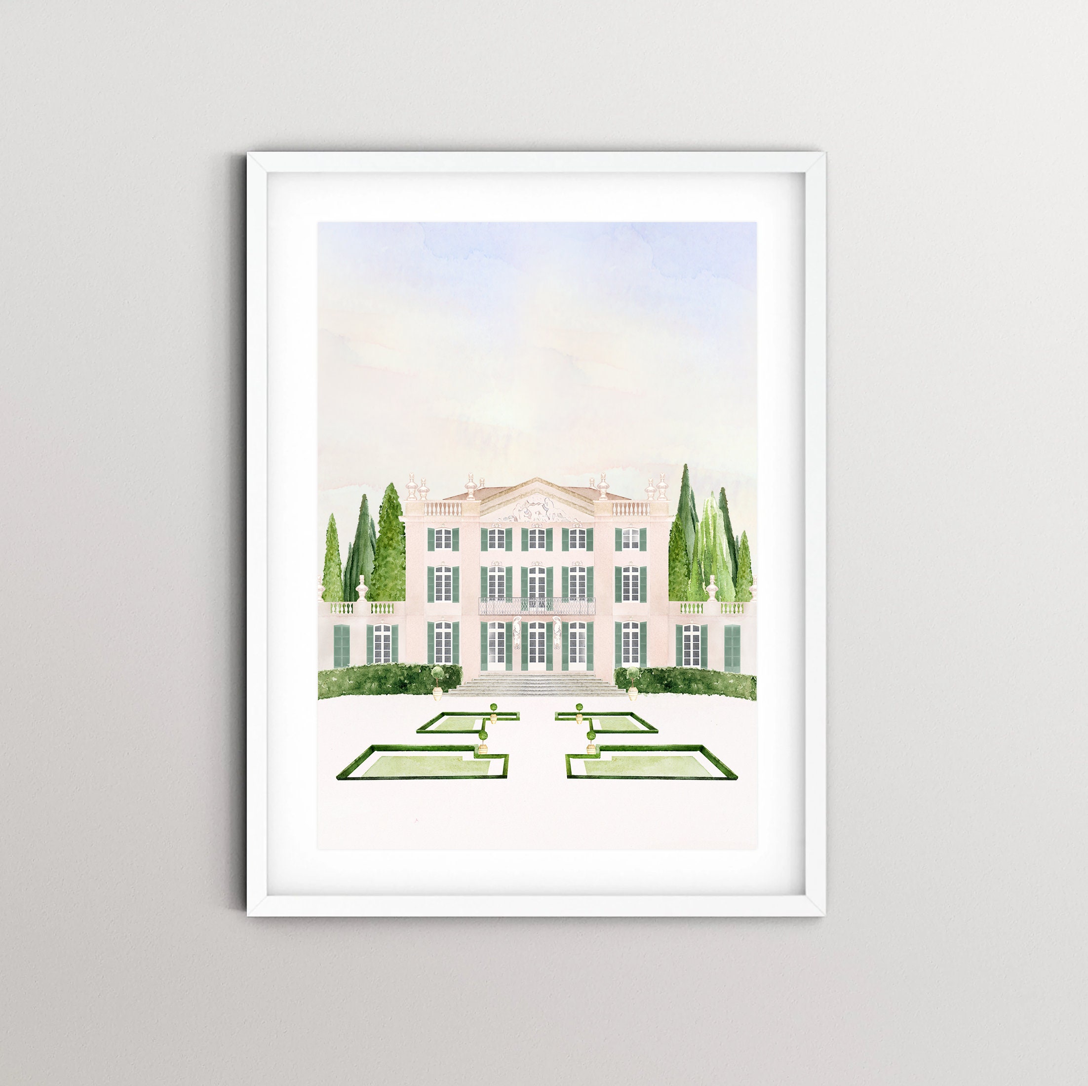 Château De Tourreau Watercolor Fine Art Print of an Original, Hand ...
