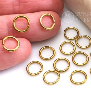 Brass Jump Rings, 8mm Jump Rings, Raw Brass Jump Rings, Split Jump Rings, Open Jump Rings, Ring Connectors, Brass Jewelry Findings