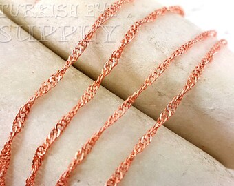 ⭐ 極美品 ✨K18ゴールド チェーンネックレス ロブスタークラスプ フィガロチェーンネックレス 18インチ ロブスタークロウクラスプ付き