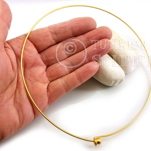 Gold Wire Choker, Choker Necklace Blank, Gold Wire Collar, Minimal Choker Necklace, Wire Choker Necklace, Wire Cuff Choker, 1Pc