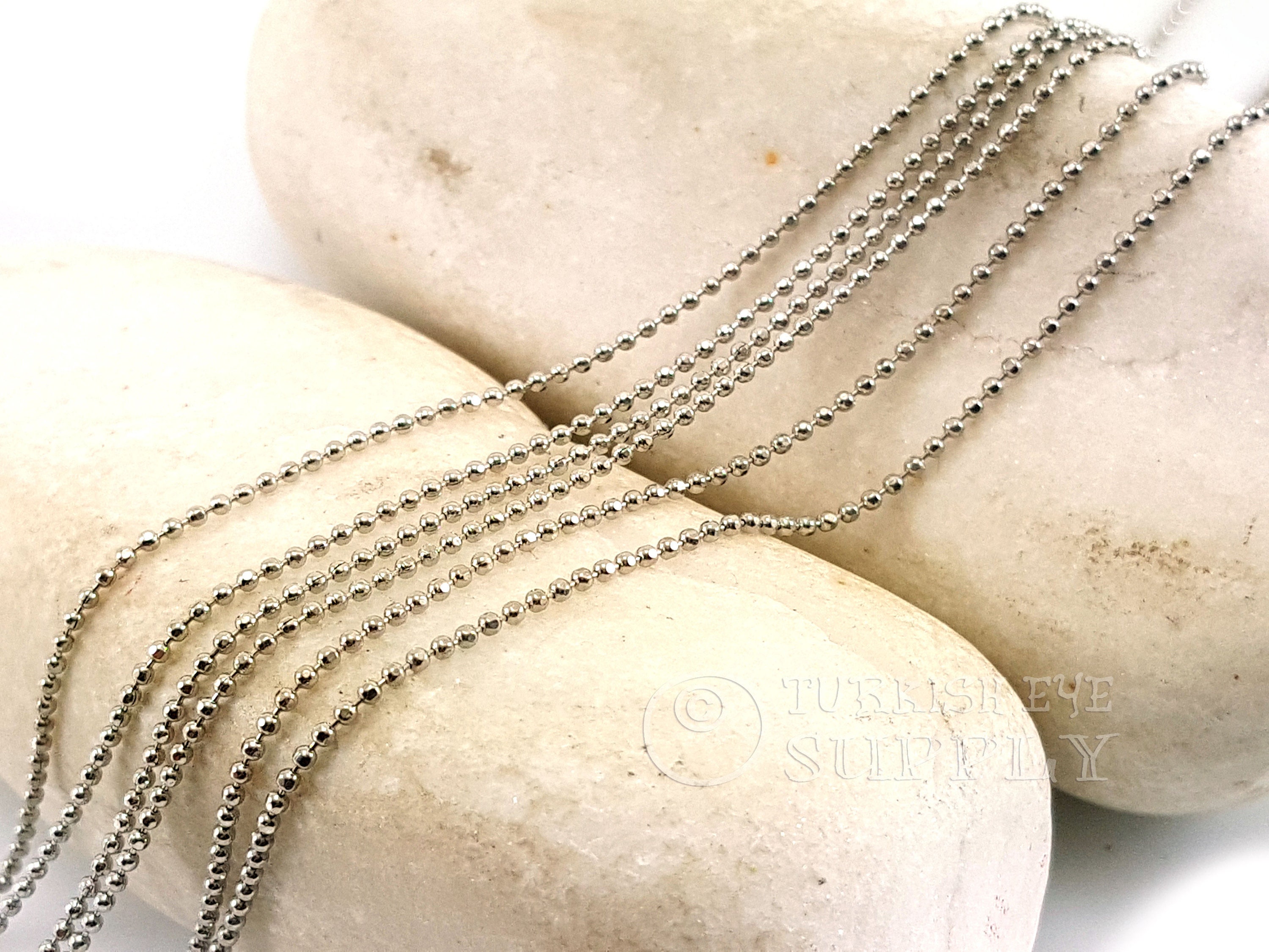 ネックレス・ペンダント EOU STUDIO small ball chain necklacesilver 5mm ball chain necklace (silver) – MAYU online store