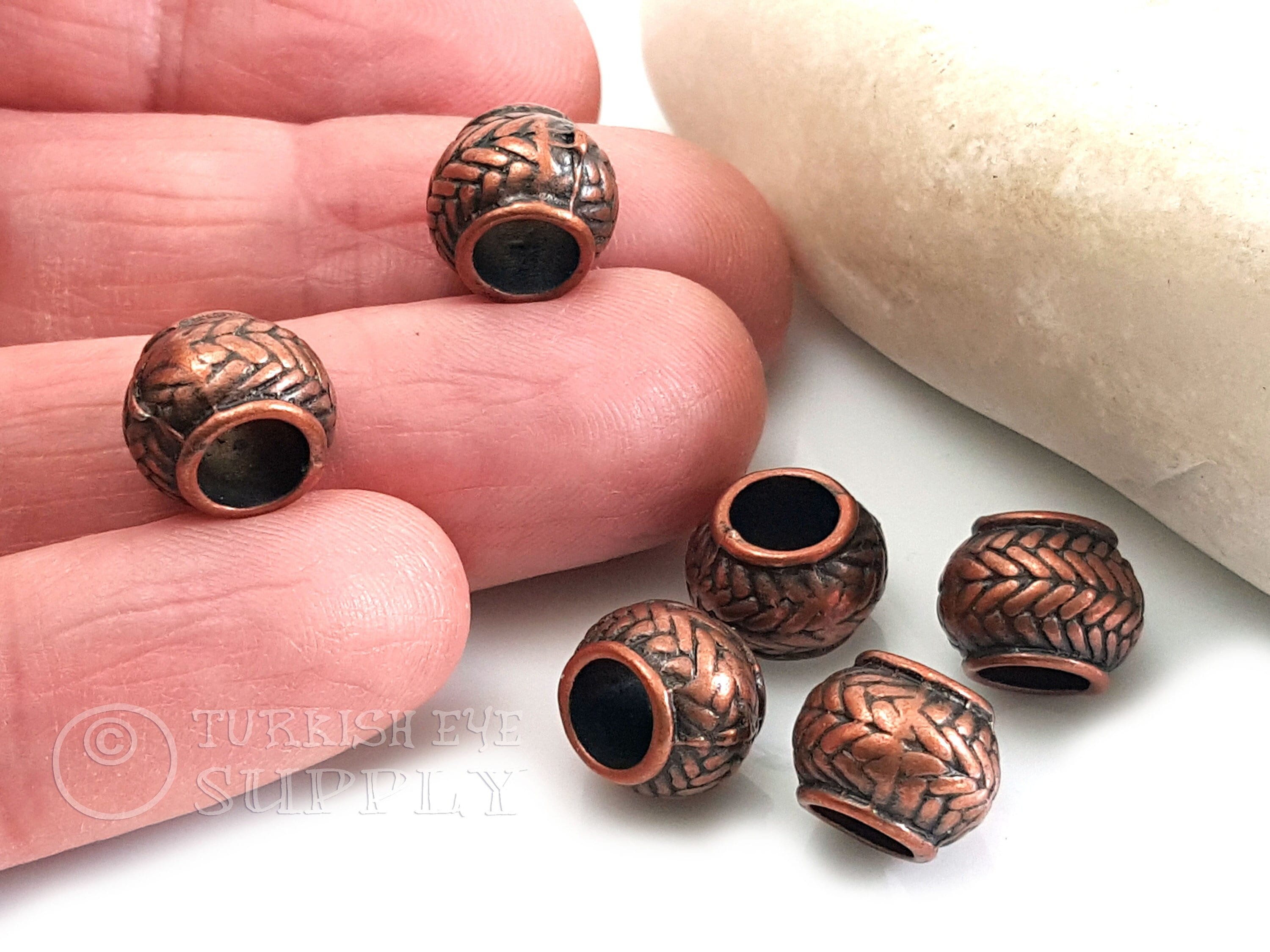 Large Copper Beads Ball Spacer Beads Copper Plated Beads Etsy UK