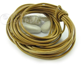 Tan Leather Cord, 5mm Tan Round Leather Cord, Genuine Leather Cord, Leather Lace, Leather Findings, Leather Bracelet, 1 foot
