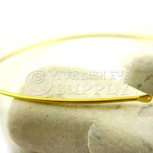 Gold Wire Choker, Choker Blank, Adjustable Choker, Gold Wire Collar, 22k Gold Plated, Minimal Wire Choker Necklace, Wire Cuff Choker, 1Pc image 3