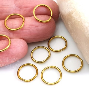 Brass Jump Rings, 12mm Jump Rings, Raw Brass Jump Rings, Large Split Jump Rings, Open Jump Rings, Ring Connectors, Brass Findings, 50pc
