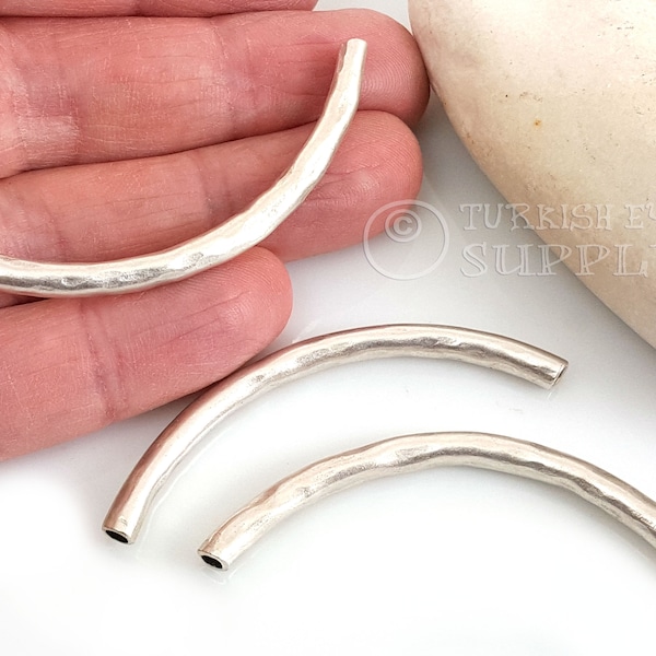 Curved tube beads for jewelry making Clearance