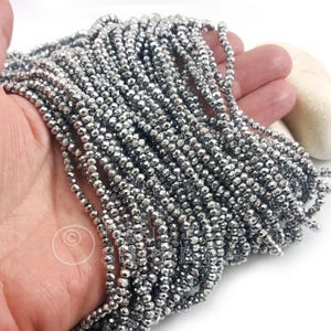 3mm Silver AB Crystal Beads, Faceted Crystal Rondelle Spacer Bead Strands