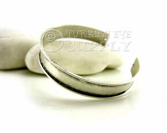 Silver Cuff Bracelet Blank, Bangle Bracelet Findings, Silver Bracelet Jewelry, 1Pc