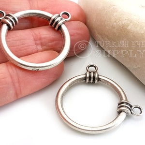 Silber Hoop Verbinder, Multi Strand Hoop Verbinder, Multi Loop Verbinder, Mehrstrang Verbinder, Türkischer Schmuck, Großer Silber Hoop, 2 Stück