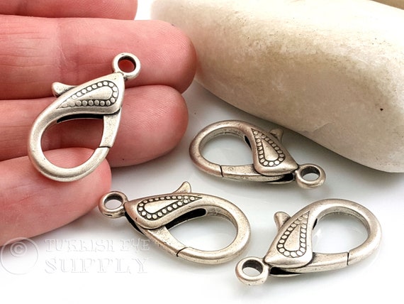 Large Silver Parrot Clasps, Silver Lobster Claw Clasp, 15x30mm, Jewelry  Clasp Findings, Silver Necklace Clasp, Bracelet Clasp, 5Pc