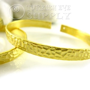 Gehämmertes Gold Armreif, Gold Armreif Armband blank, Armband Schmuckzubehör, gehämmert Armband, Goldschmuck, 1Pc