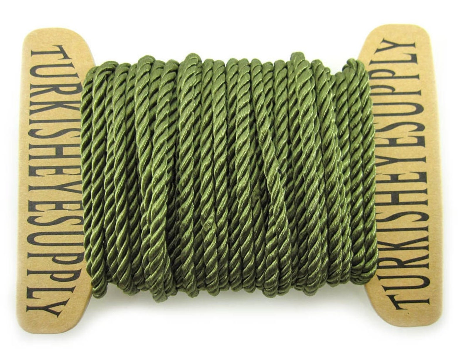 Silk Braid Cord Green Cord Twisted Silk Rope 3.5mm Cord 1 Etsy