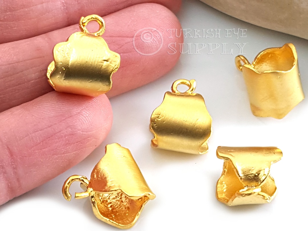 Large Gold Pendant Bail Gold Rustic Beading Bails Necklace Etsy