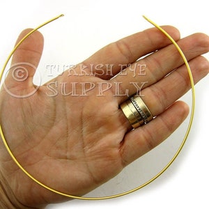 Gold Wire Choker, Choker Blank, Adjustable Choker, Gold Wire Collar, 22k Gold Plated, Minimal Wire Choker Necklace, Wire Cuff Choker, 1Pc