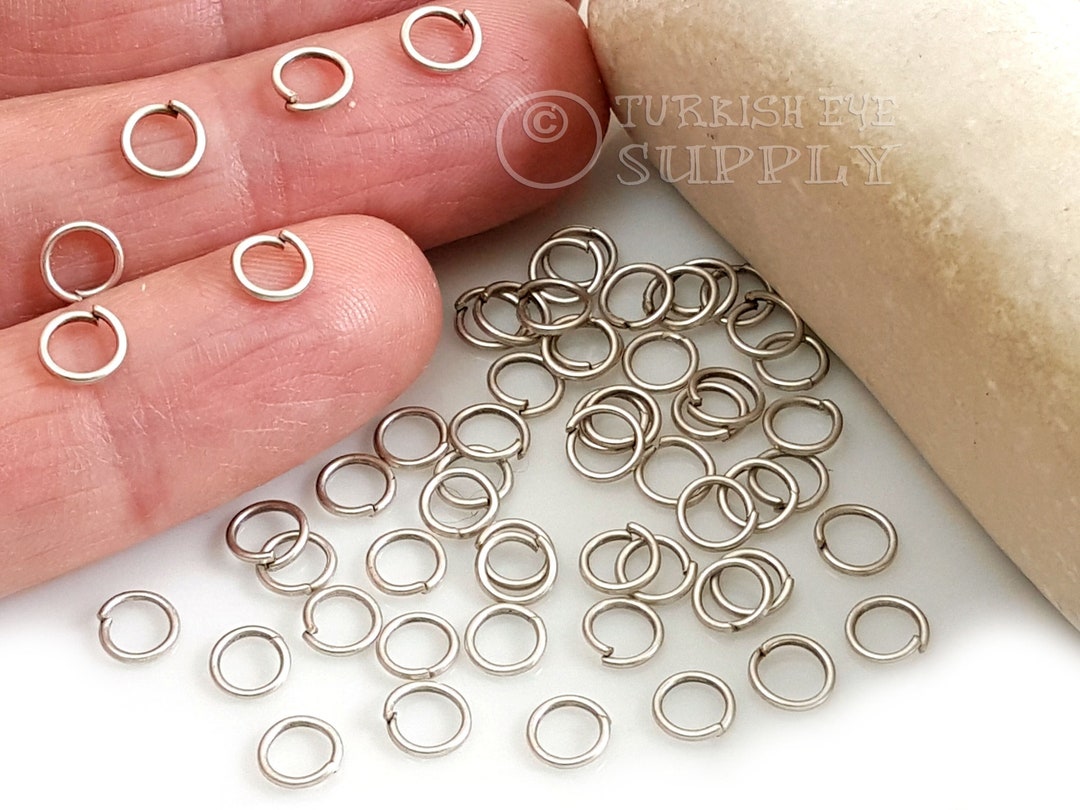 Antique Silver Plated 5mm Jump Rings, Jewelry Findings, 50 Pc - Etsy