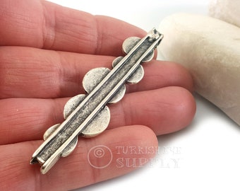 Large Tribal Long Geometric Pendant, Ethnic Necklace Jewellery Findings, Geometric Jewelry, Silver Tribal Jewelry, 1Pc