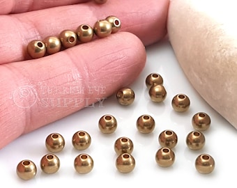 50pcs 4mm Raw Brass Round Ball Beads mini Round Bead no Holes making 50pcs-4mm-raw-brass-round-ball-beads-mini-round-bead-no-holes-making