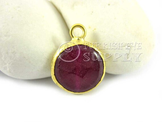 Collana In Giada Rossa Naturale Sfaccettata 10mm - Placcato Argento 18'' - Fatto A Mano