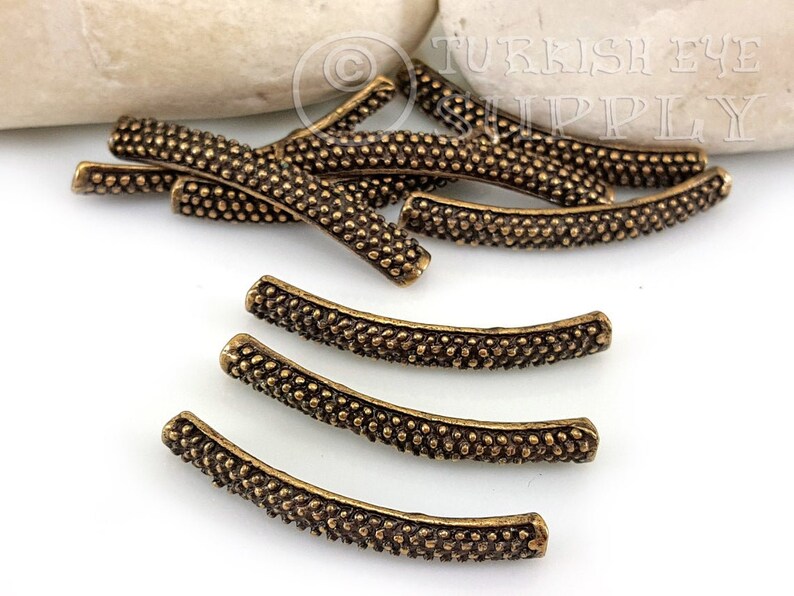 Bracelet Bead Tube Bead Bar Connector Bar Necklace Bracelet Finding Bronze Curve Tube Beading Tube Tube Spacer Curved Bar Bracelet