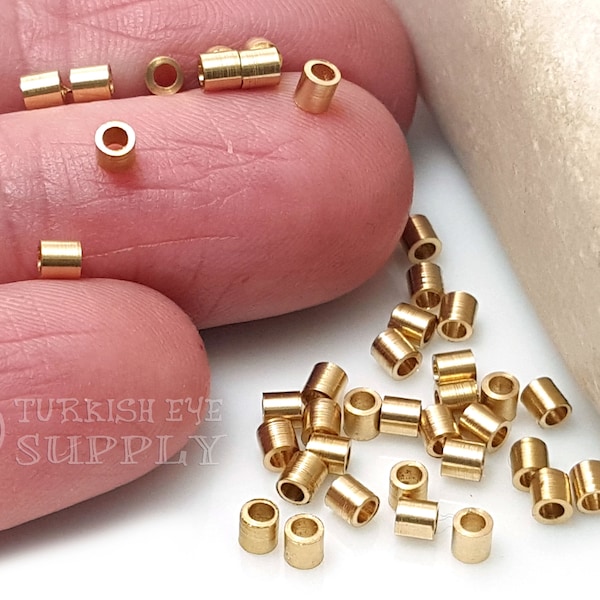 Brass Tube Beads Etsy