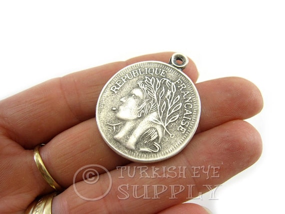 Pendentif Interchangeable Quiges 25mm Argenté Avec Ange 3D Zircone - Pour Collier DIY