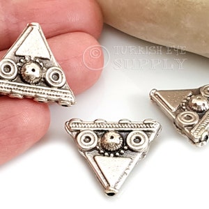 Silver Strand Reducer, Triangle Strand Connector, Silver Multi Strand Connector Findings, 2Pc