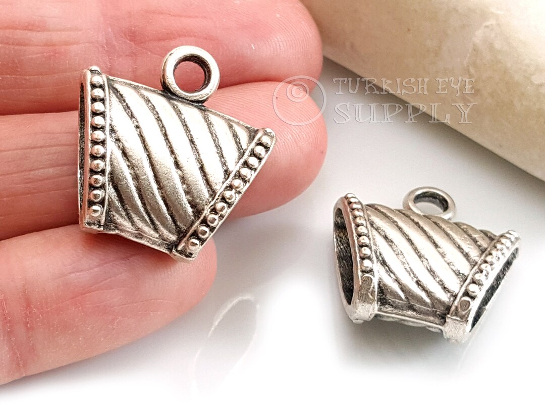Vintage Schmuckzubehör Aus Metall – Antik Silberfarben, Mit Blatt- Und Blumenmotiven, Für Halsketten & Armbänder