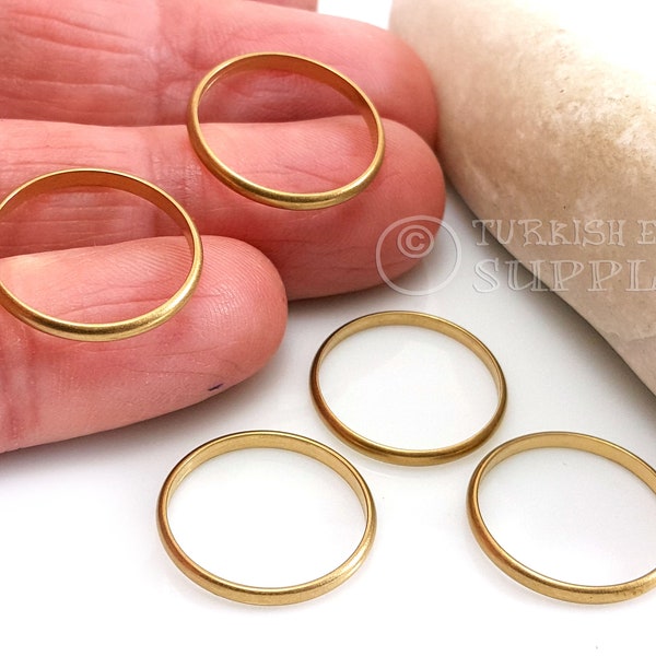 Brass Ring Blanks, Raw Brass Ring Base, Brass Band Ring, Brass Ring Base, Raw Brass Hoop Rings, Brass Band Ring, Brass Ring Setting