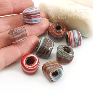 Türkische Handwerker Handgemachte Würfel Glasperlen, Traditionelle Glas Evil Eye Perlen, 5tlg
