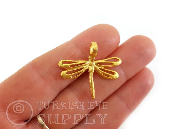 Dragonfly charm deals gold