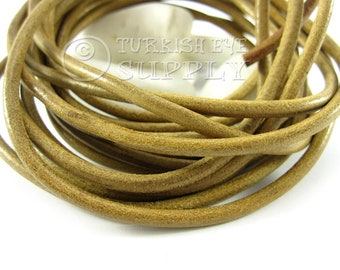 Tan Leather Cord, 4mm Tan Round Leather Cord, Genuine Leather Cord, Leather Lace, Leather Findings, Leather Bracelet, 1 foot