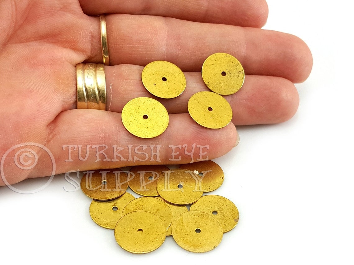 Middle Hole Discs, Brass Disc Charms, Raw Brass Round Discs, Mini Coin  Charms, Raw Brass Findings, Disc Spacers, 13mm, Disc Bead - Etsy