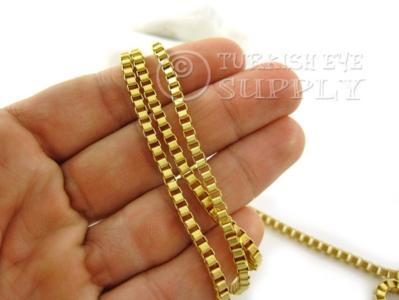 Gold plated box chain discount