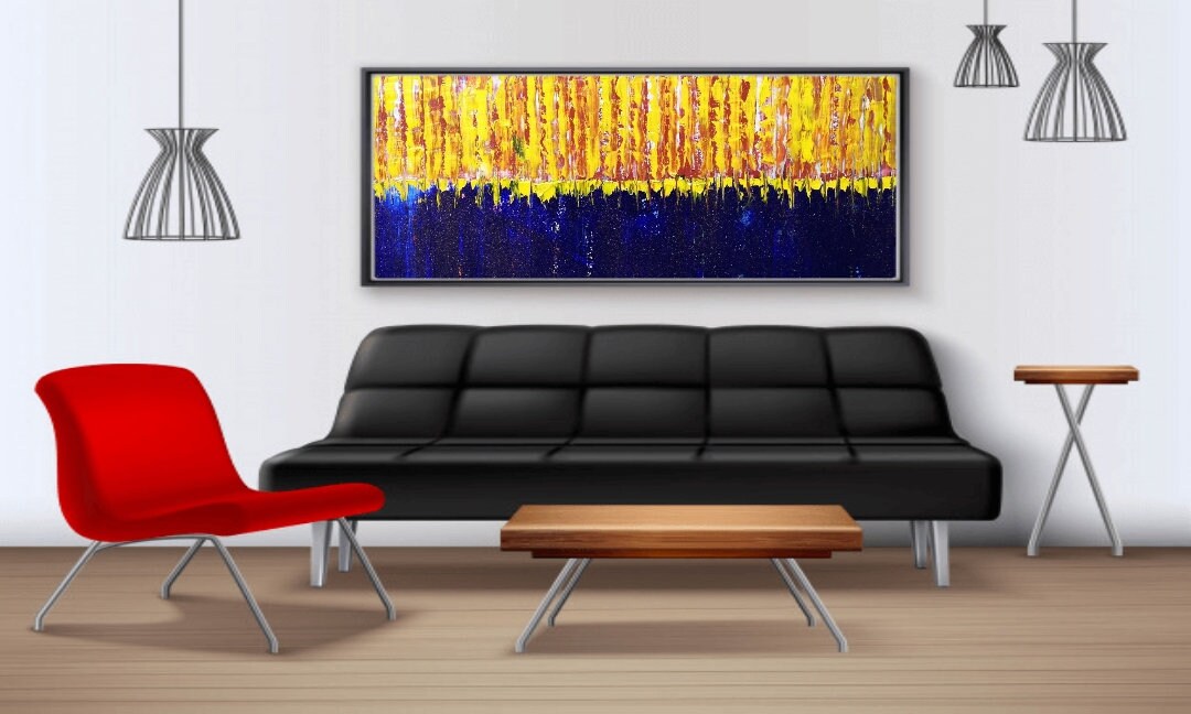 Large panoramic Abstract Wall Art Etsy