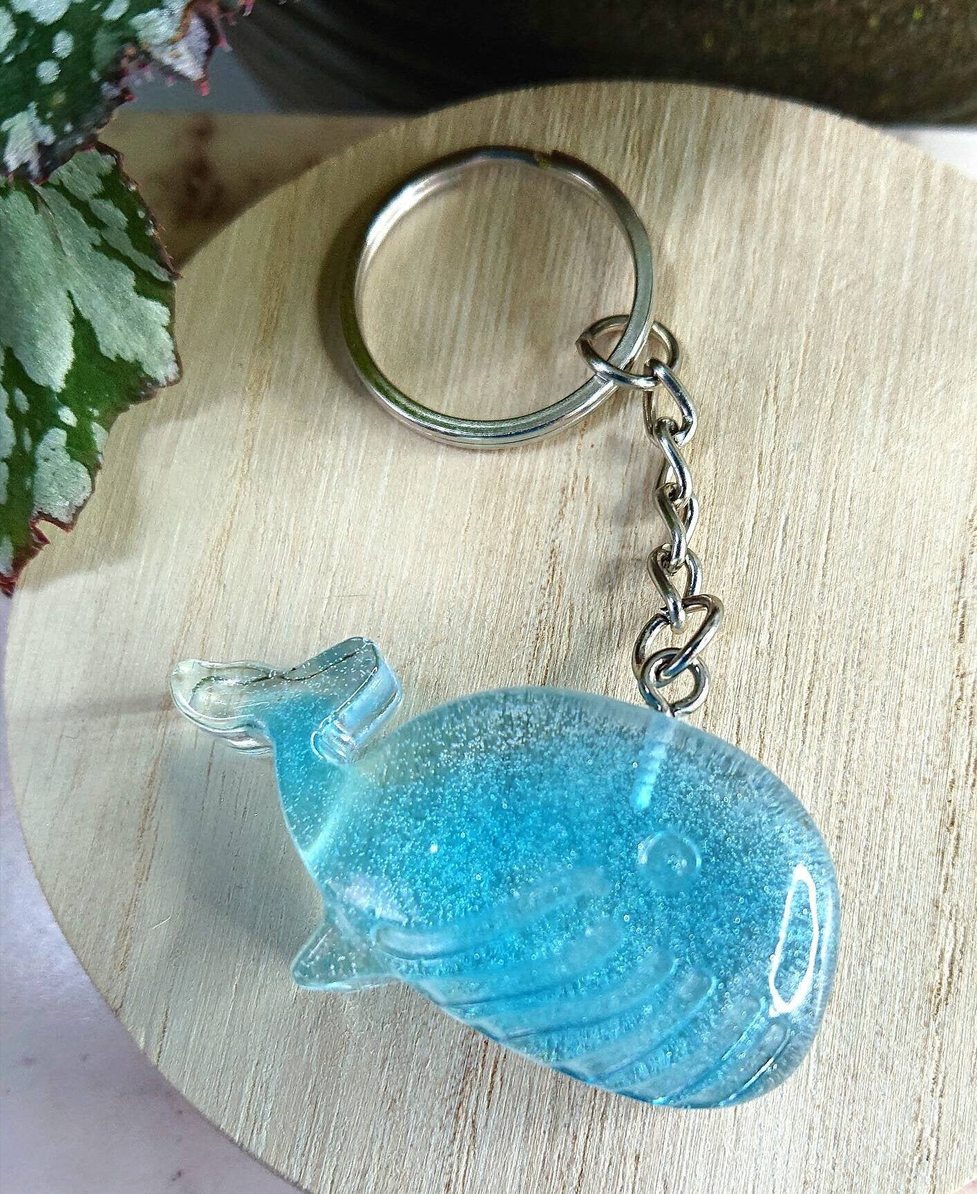 Whale keyring Blue Accessories Coastal Etsy