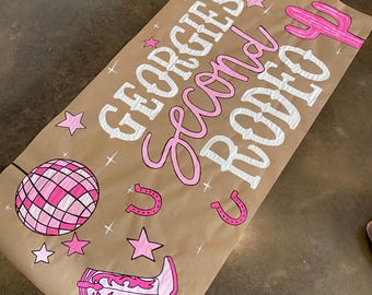 Custom Hand-Painted Birthday Party Banner Rodeo Party