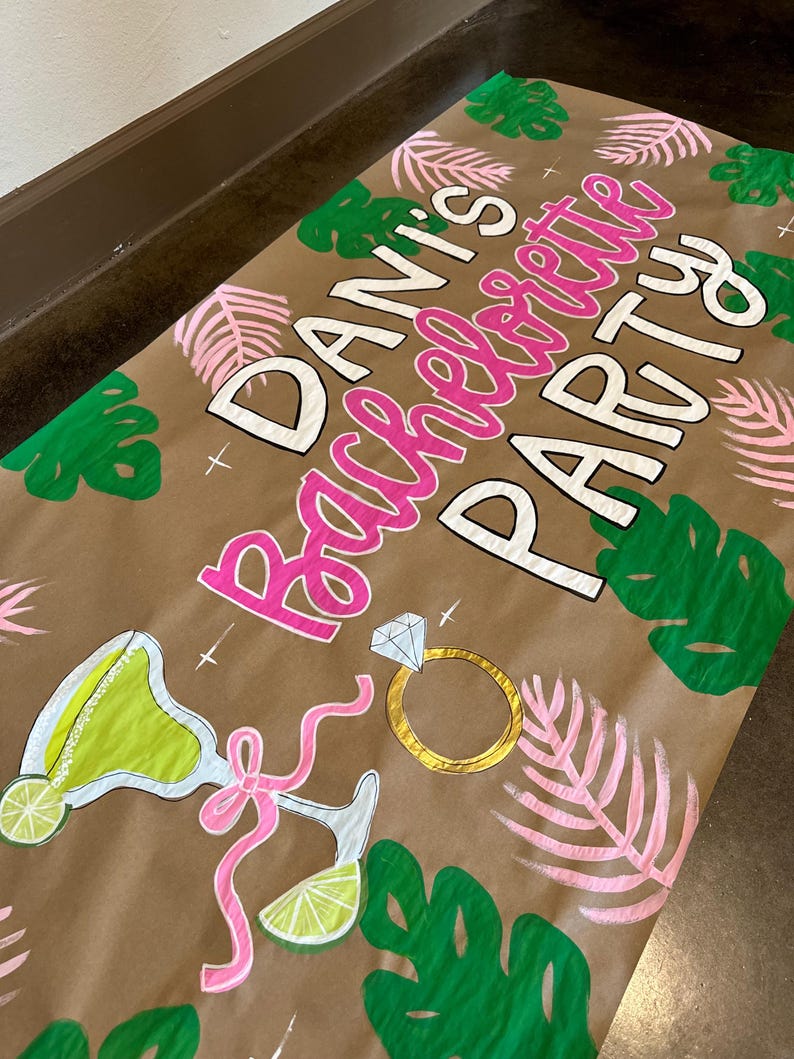 Custom Hand-painted Party Banner, Bachelorette Banner, Margaritas and ...