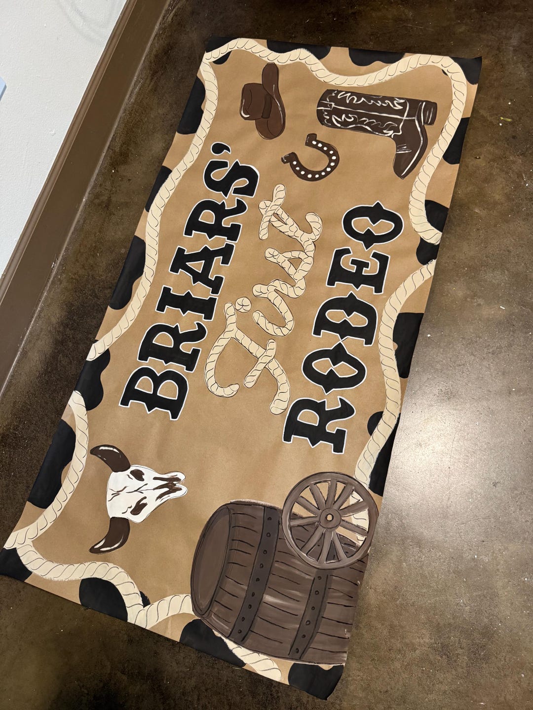 Custom Hand-painted Birthday Party Banner My First Rodeo First Birthday ...