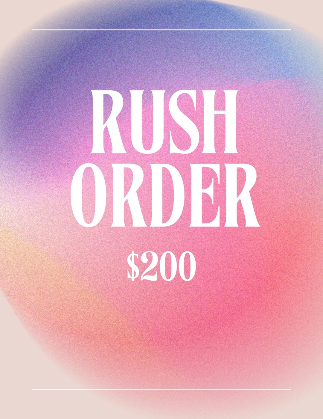 Rush Order Fee - Etsy