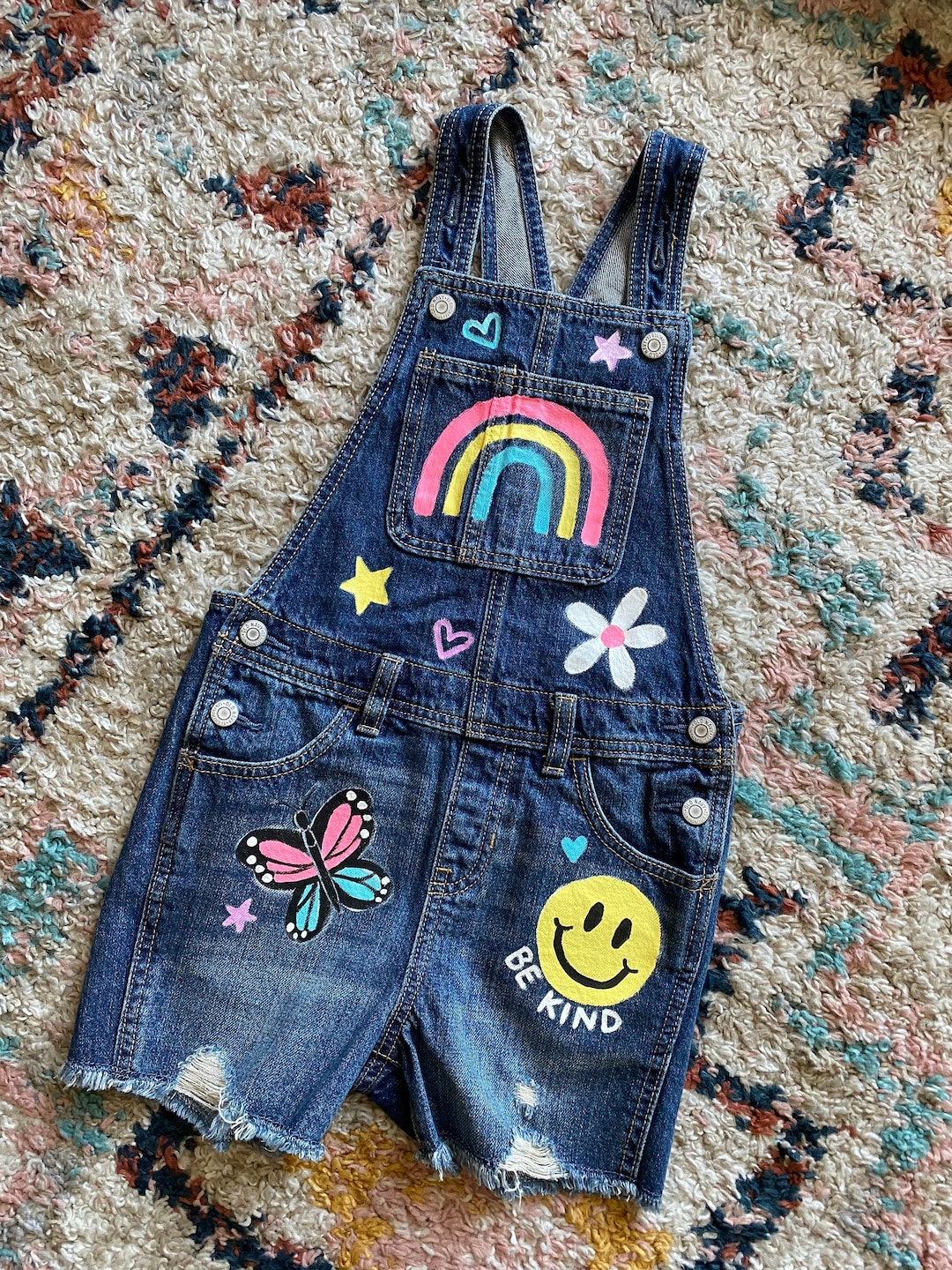 パンツ doublet gorilla hand painted overall doublet gorilla hand painted overall