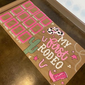 Custom Hand-Painted Birthday Party Banner My First Rodeo First Birthday Banner