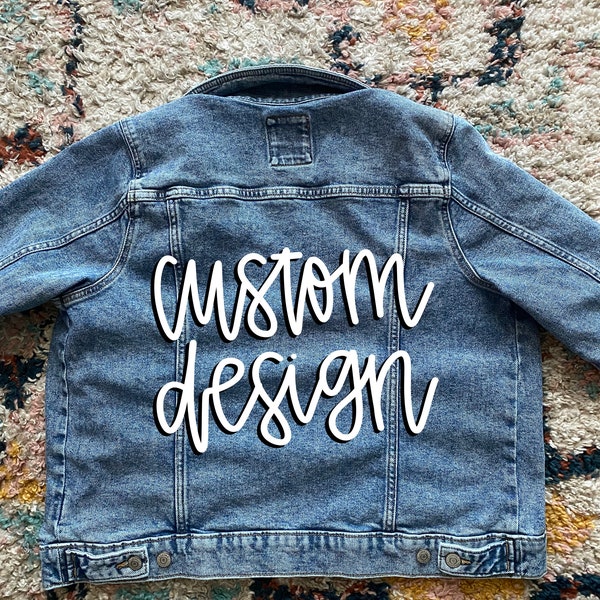 Painted Denim Jacket - Etsy