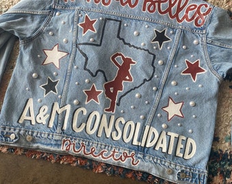Custom Hand Painted Denim Jacket, Made to Order, Personalized Jean ...