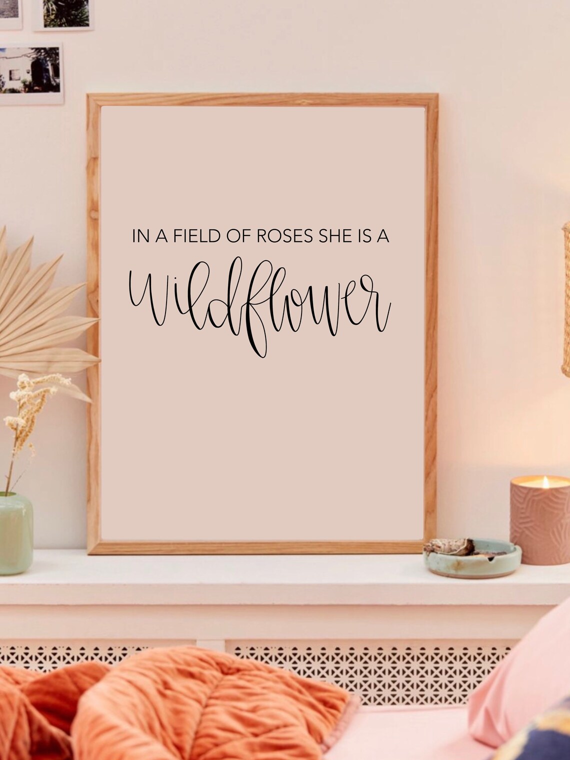 In A Field Of Roses She’s A Wildflower Wall Print Wall | Etsy