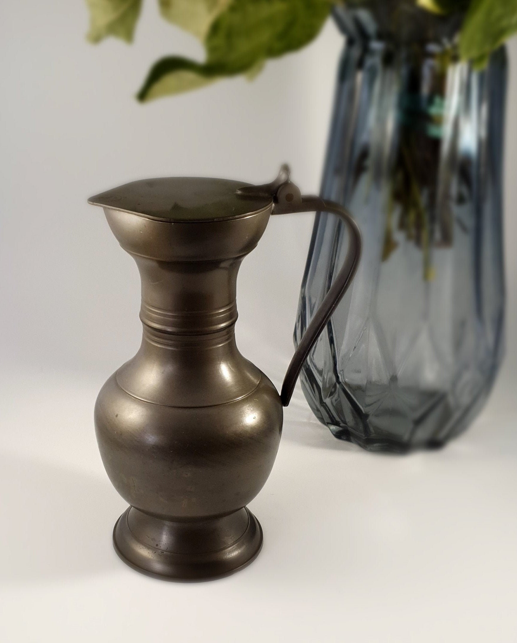 Vintage Pewter Flagon ou Pichet